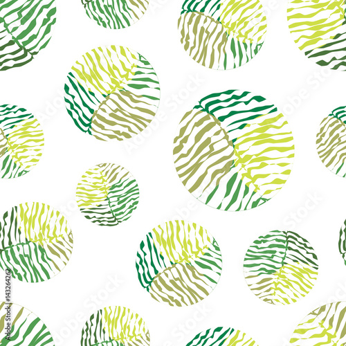 Naklejka na szafę Polka dot green vector seamless pattern.