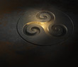 Triskele Amulett Symbol Leuchten