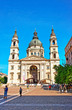 St Stephen Basilica and people in Budapest
