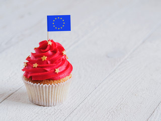 Cupcake with National flag