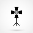 © goodzone95 - Studio lighting icon. Photography concert instrument lamp halogen