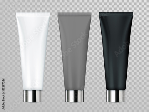 Photographie Cream or lotion tube isolated vector skin care cosmetic package template
