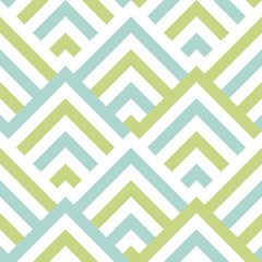 Wall Mural - Pattern stripe seamless green two tone and white colors. Chevron stripe abstract background vector.