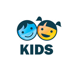 Wall Mural - vector logo kids