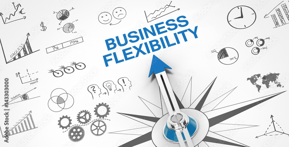Business Flexibility / Compass - obrazy, fototapety, plakaty 