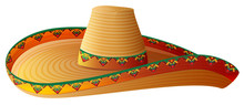 Sombrero Mexican Straw Hat With Wide Margins