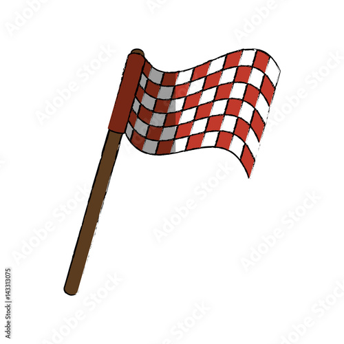 sport flag isolated icon vector illustration design Stock Vector