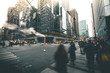 People walking Manhattan Streets - New York