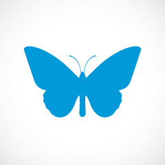 Canvas Print - Butterfly silhouette vector icon
