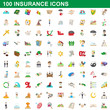 © juliars - 100 insurance icons set, cartoon style
