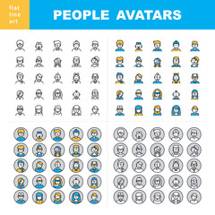 Man`s and Women`s characters staff pictogram.