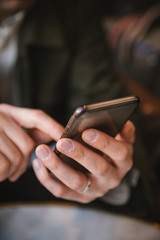man using mobile