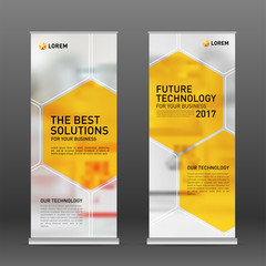 Wall Mural - Medical roll up banner design layout. Vertical banner design template.