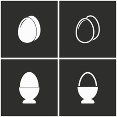 Egg icon set.