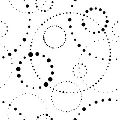 Poster - Seamless Circle Pattern. Abstract Vecror Minimal Background