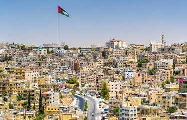 Wall Mural - Cityscape of Amman downtown from the Citadel