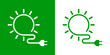 © teracreonte - Icono plano energia solar verde y blanco