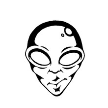 Vectorized Ink Sketch Of An Alien Face