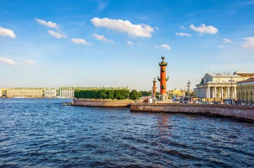 Wall Mural - Spit of Vasilyevsky island, St Petersburg, Russia