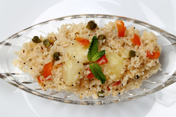 indian veg biryani, veg pulav, Indian vegetable pulao