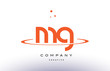 MG M G creative orange swoosh alphabet letter logo icon