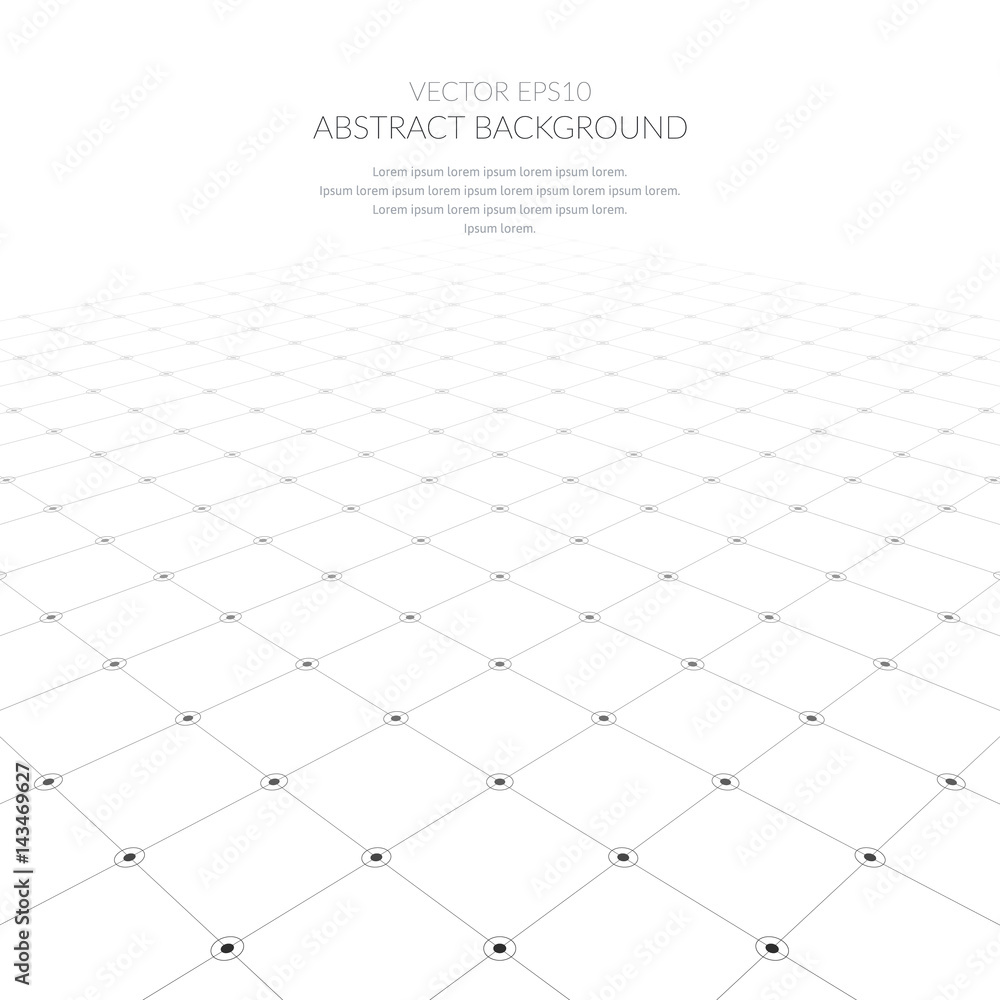 Abstract background with a grid of geometric elements. - obrazy, fototapety, plakaty 
