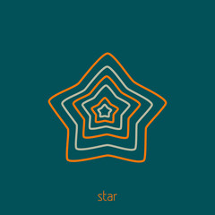 Poster - Abstract simple outline star