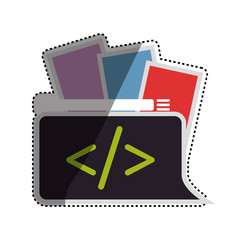 html programming code icon vector illustration graphic design