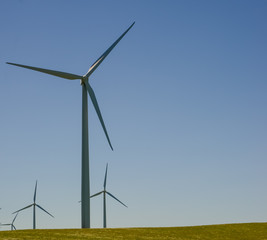 Wind turbine standing tall in clean energy