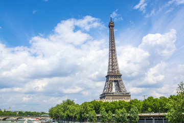 Wall Mural - Panoramic view of Eiffel tower