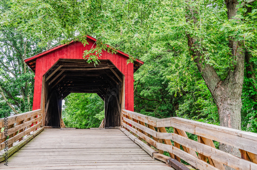 Burr Arch Covered Bridge near Route 66 Canvas Print