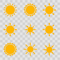 Wall Mural - Sun icons set