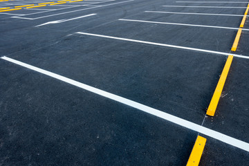 Wall Mural - Empty car parking lots, Outdoor public parking.