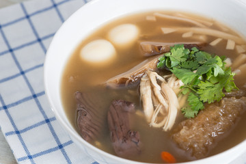 Wall Mural - Fish maw soup or Chinese soup.