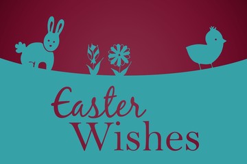 Wall Mural - Composite image of easter greeting