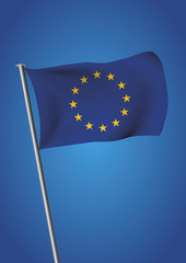 European Union flag with twelve stars before brexit