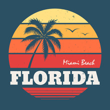 Florida Miami Beach Tee Print