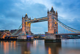 Fototapeta Londyn - Tower Bridge and River Thames in the Morning, London, United Kingdom