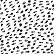 © vittmann - Vector seamless pattern with brush blots and spots . Black color on white background. Hand painted grange texture. Ink elements. Fashion modern style. Endless fabric print.