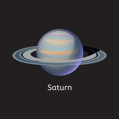 Wall Mural - High quality space planet galaxy astronomy saturn universe science cosmos star vector illustration.