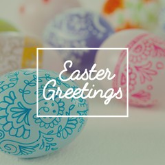 Wall Mural - Composite image of easter greeting