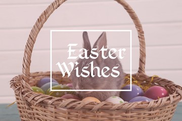 Wall Mural - Composite image of easter greeting