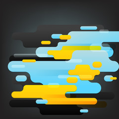 Leinwandbilder - Abstract composition of different color clouds. Abstract vector background