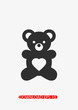 Bear doll icon, Vector