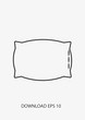 Pillow icon, Vector