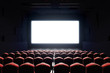 Blank cinema screen front