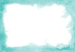 © timelapse16 - Delicate watercolor frame. Blue, green, turquoise watercolour background. Hand painted abstract  texture. Water-color wash.