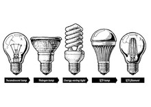 Evolution Set Of Light Bulb