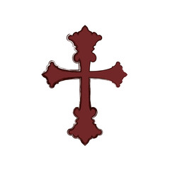 Canvas Print - Christianity cross symbol icon vector illustration graphic design