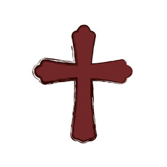 Canvas Print - Christianity cross symbol icon vector illustration graphic design